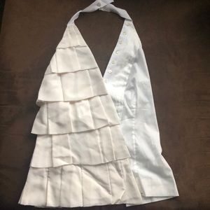 BCBG Max Azria off white halter top